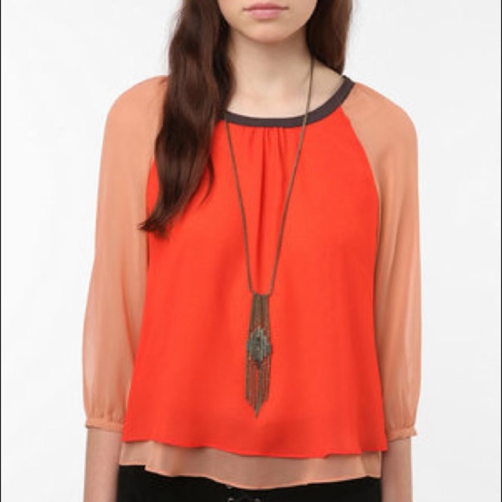 Sparkle & Fade Color Block Top - image 1